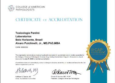 Certificate of Accreditation - College of American Pathologists